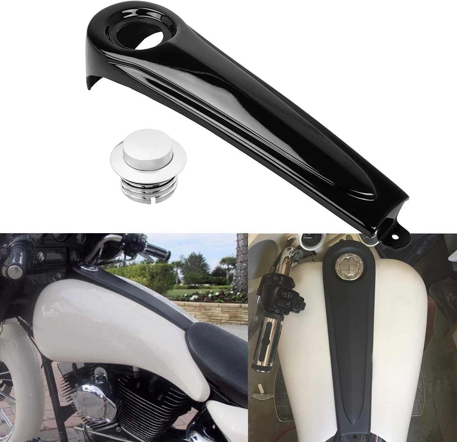 harley stretched gas tank covers