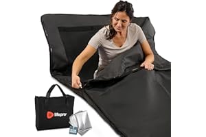 Lifepro Infrared Sauna Blanket for Detox & Relaxation – Low EMF Carbon Fiber Heating, 9 Temp Levels, 5 Colors – Portable Full Body Sauna Blanket Infrared with Waterproof Interior & Carry Bag