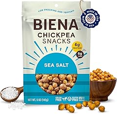BIENA Chickpea Snacks - Crunchy Roasted Chickpeas - High Fiber Vegan Protein Snacks for Adults and Kids - Individual Pack - S