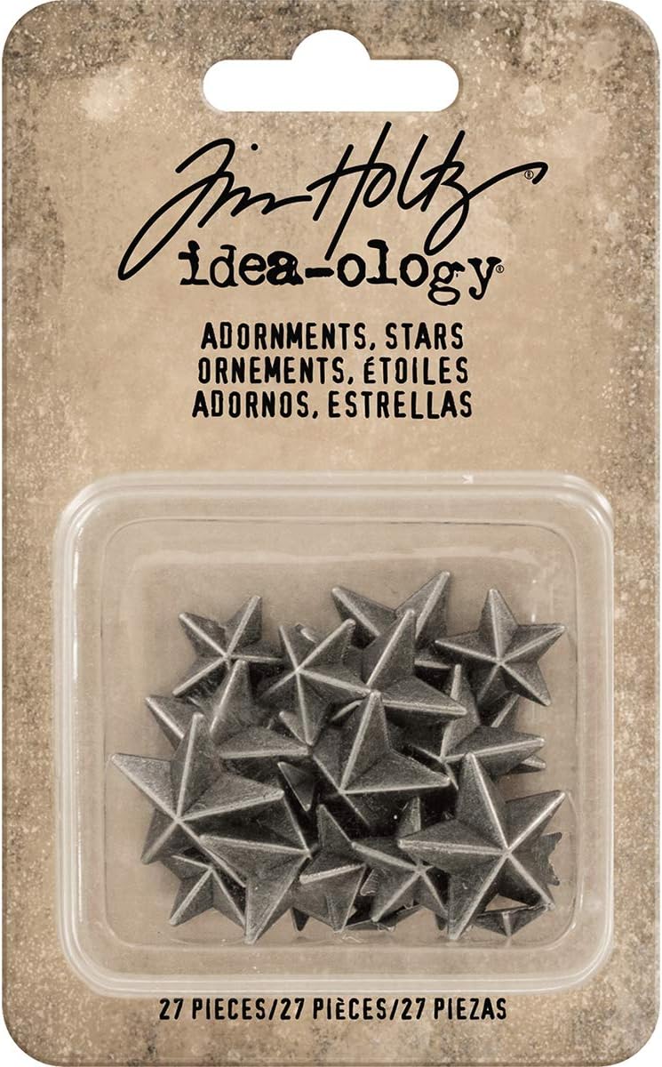 Tim Holtz Stars Adornments, Multi-Colour, 10.9 x 6.9 x 1.2 cm - Image 3