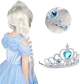 Vicloon Elsa Princess Tiara Crown and Snowflake Wand Set for Kids view 3