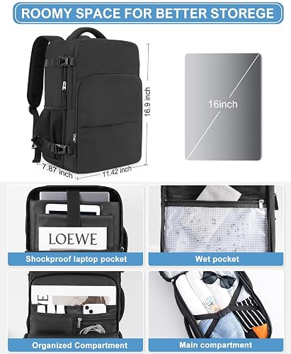 beraliy travel backpack for Men Women,TSA Carry On Backpack Flight Approved Beraliy Travel Backpack for Men