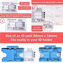 ECG 7 Step Ruler, ECG/EKG 7 Step Ruler Card for