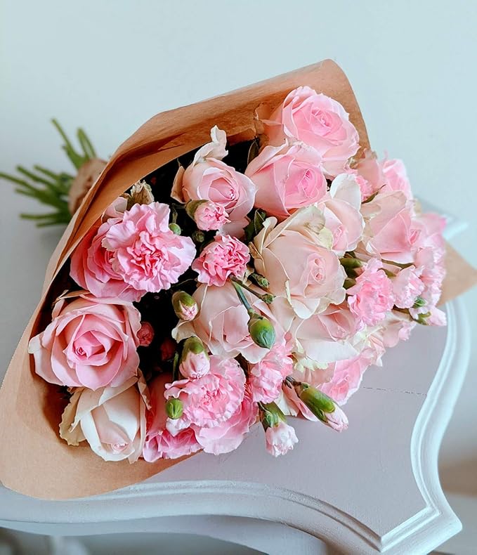 Fresh Flowers Delivered UK, Beautiful Fresh Bouquet of Pink Roses and
