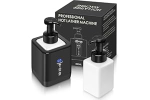 AOWOSA Hot Lather Machine for Shaving, Professional Lather Maker for Men Face Shaving, Large Capacity Shaving Foam Machine for Home Use Salon Barber Shop, with 2 Foam Bottle and Temperature Digital Display