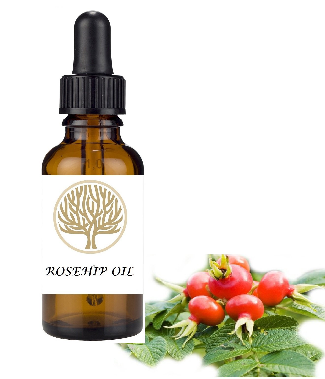 NATURAL Organic Rosehip Face & Body Oil."Wonder Oil" contains Vitamins C, E & F. Help treat dry, irritated, weathered skin. It is also suitable for treating burns, scars and stretch marks. (30ml)