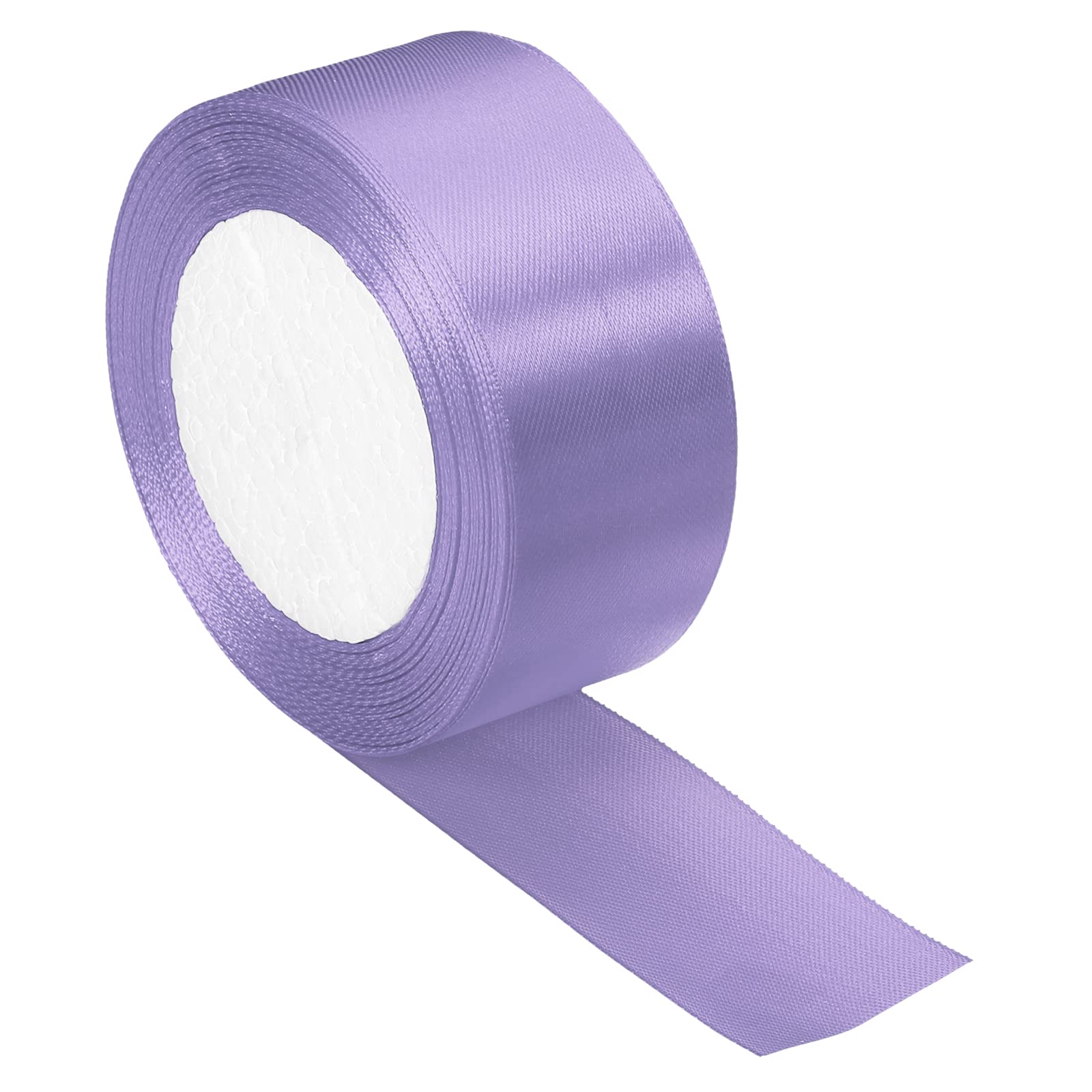 PATIKIL 1.5 Inch Wide 24 Yards Satin Ribbon, Single Side Solid Crafts Roll for Party Home DIY Wrapping Decoration, Light Purple