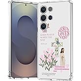 bicol for Samsung Galaxy S25 Ultra Case,Slim Clear Cover with Enhanced Camera Protection & God is Within Me,Trendy Protective Phone Case for Women & Girls, Fashion Design