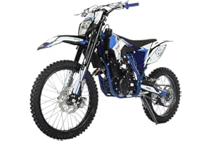 X-PRO 250cc Dirt Bike Zongshen Brand Engine, 5-Speed Manual Transmission, Electric/Kick Start! Big 21"/18" Wheels! (Blue)