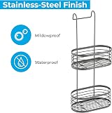 Blue Canyon 2 Tier Hanging Shower Caddy No Drill Stainless Steel Grey view 8