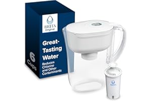 Brita Metro Water Filter Pitcher with SmartLight Change Indicator, BPA-Free, Replaces 1,800 Plastic Water Bottles a Year, Lasts Two Months, Includes 1 Filter, Small - 6-Cup Capacity, White