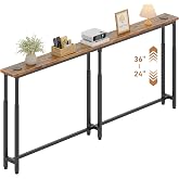 YASONIC 69.3" Behind Couch Table Narrow Console Table Behind Sofa | 24"-36" Height Adjustable Narrow Sofa Table with Slim Long Design, Perfect for Living Rooms, Entryways and Small Spaces