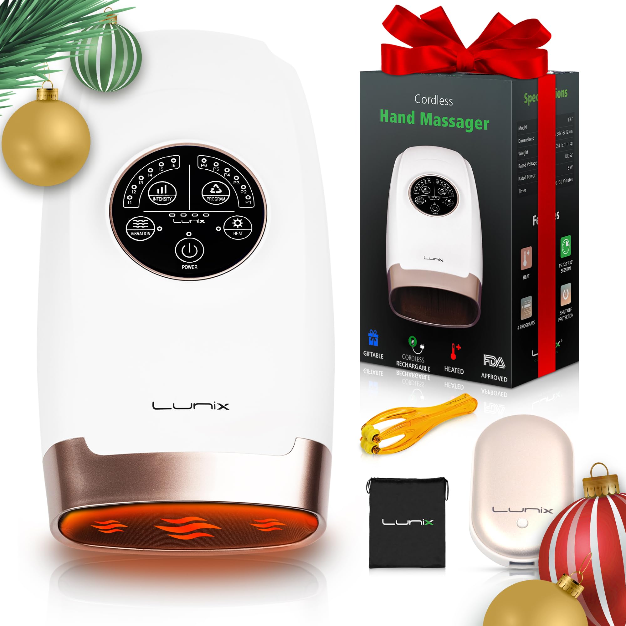 Lunix LX3 Hand Massager Machine, FSA HSA Eligible, Hand Massager With
