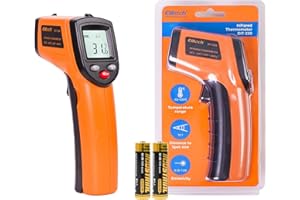 Elitech Laser Temperature Gun, Non-Contact Digital Infrared Thermometer, Adjustable Emissivity, Backlight, Handheld for Grill, Meat, Food, Candy, Automotive, HVAC Tools, -50~530°C(-58~986°F), DIT-220