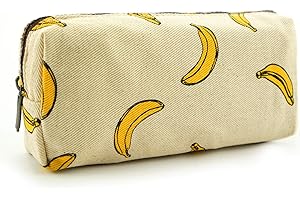 LParkin Cute banana Pencil Case Pouch Teacher Gift Gadget Bag Make Up Case Cosmetic Bag Stationary Kawaii Pencil Box