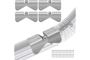 4Pcs Gutter Extension Hinge, Downspout Extension Flip-Up Hinge, Easy DIY Installation on Any Size Rectangle or Square Downspo