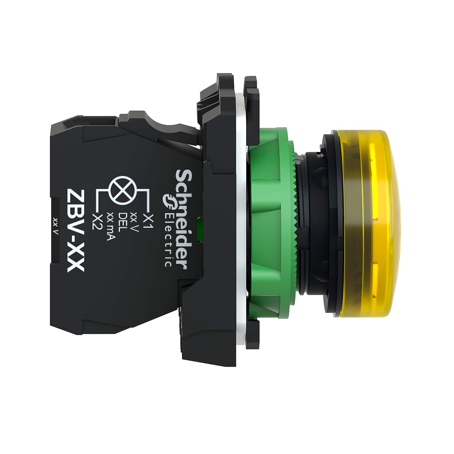 Schneider Electric Harmony XB5, Pilot Indicator Light, Plastic, Plain Lens, Integral LED, Industrial Control, 22 mm Mount - Image 3