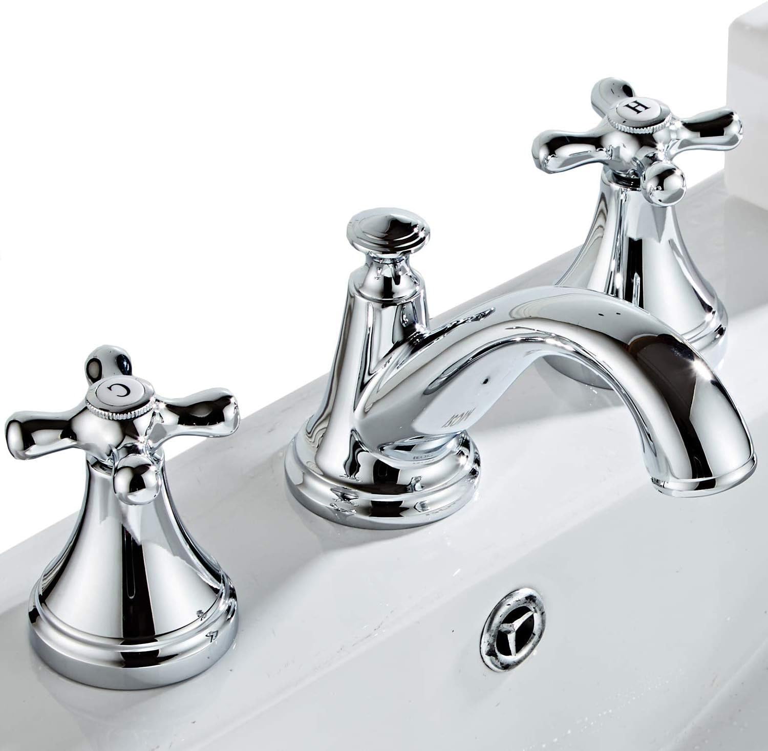 Beelee 8 16 Inch Two Handles 3 Holes Widespread Bathroom Sink