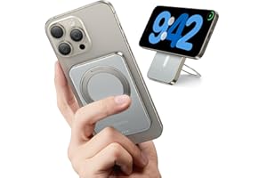 TORRAS 5,000mAh Magnetic Portable Charger Power Bank with Stand, Fast Charging Slim Thin Compact Wireless Magsafe Battery Pack for iPhone 15/15 Pro Max/14/13/12/ Samsung Galaxy S24 Ultra, Titan Gray