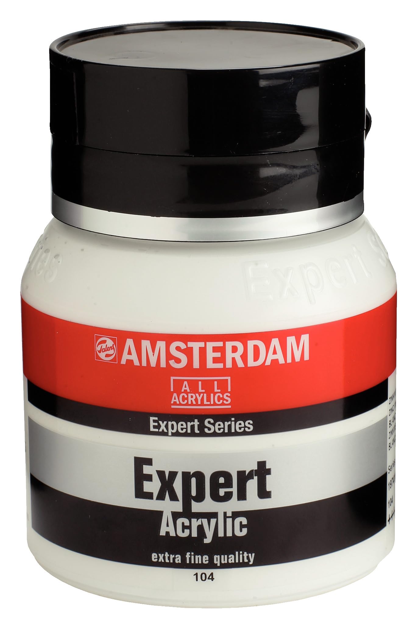 Amsterdam Expert Series Acrylic Paint - Zinc White 104 - Professional 400 ml Jar - Semi-Transparent, Lightfast, Heavy Body - Artist Quality Pigmentation - Durable & Flexible Film