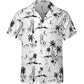 GANMP Hawaiian Shirt for Men Tropical Animal Flowers Button Down Shirts Tropical Casual Shirt Short Sleeve Summer Shirt XX-Large, Pineapple Sailboat