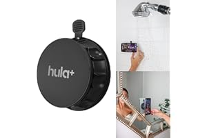 hula+ Mini Sleek Phone Holder Reusable Stand, Portable Mount for Shower, Mirror, Kitchen, Window, & Bathroom Compatible with 