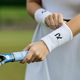 Raquex Sports Wristbands 2 Widths Grey Pair Cotton Terry 8x8cm 8x13cm view 9
