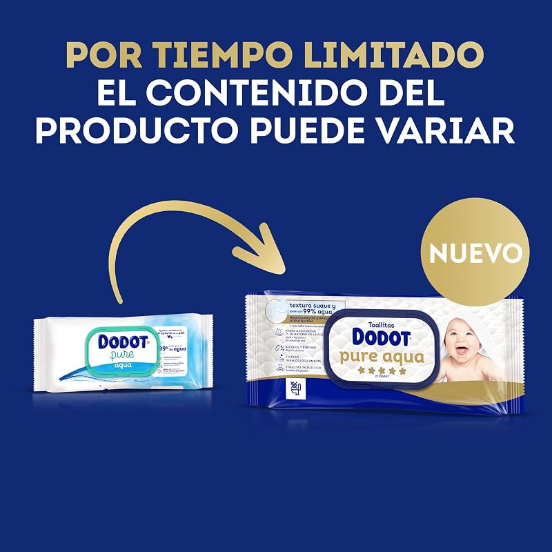 Toallitas Bebé Pure Aqua, 864 Toallitas (18 Packs x 48 uds)