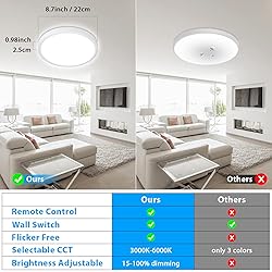 Unicozin Dimmable Ceiling Light with Remote