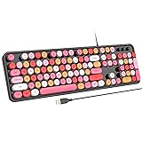 Atelus USB Wired Computer Keyboard - Retro