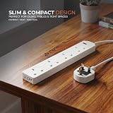 Wolf Power 4 Way Extension Lead 2m UK 3 Pin Plug Wall Mountable White view 2