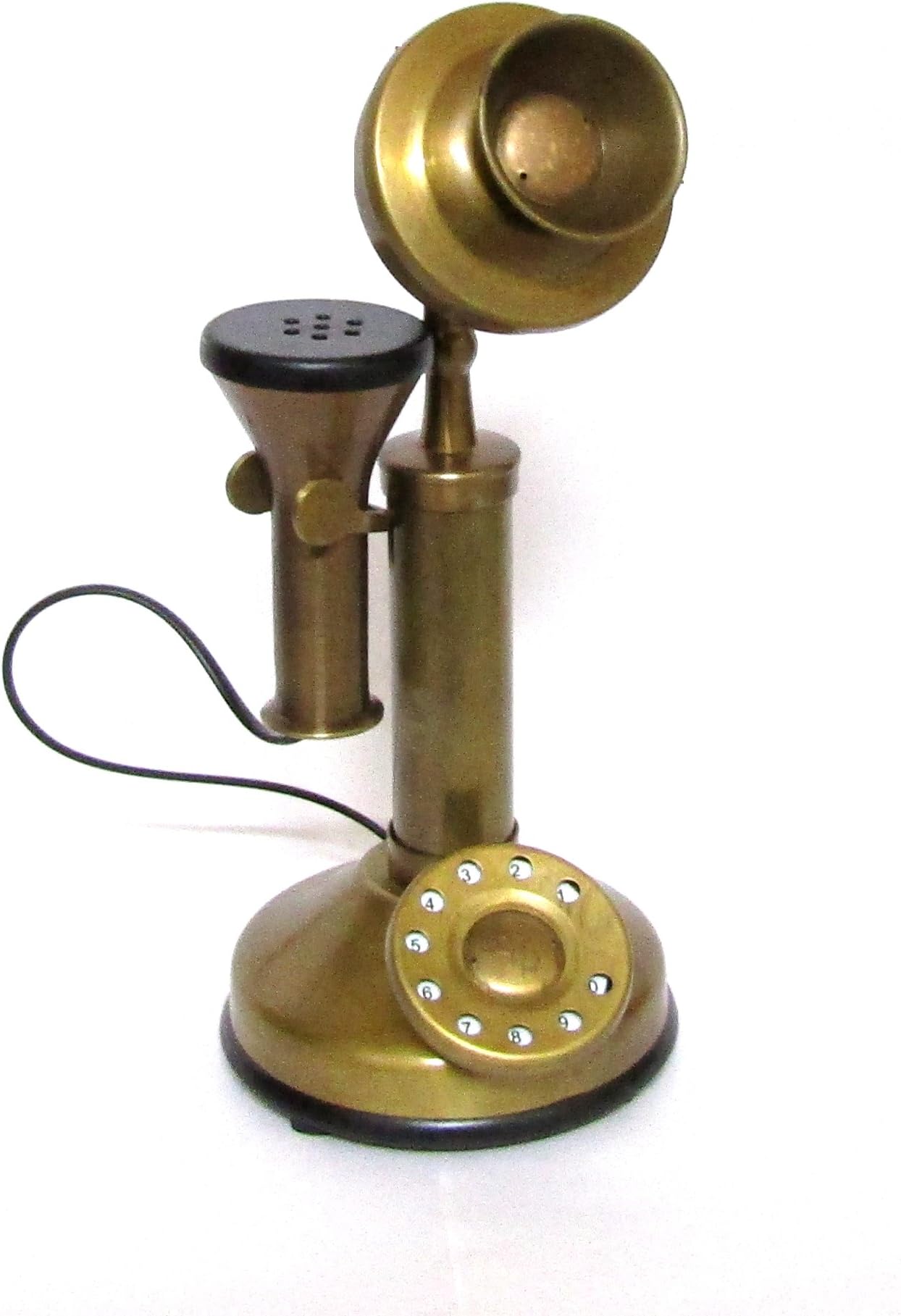 APS Craft Brass & Iron Mini. Nonworking Telephone in Brass Antique Telephone