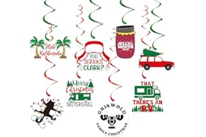 DENEO Christmas Vacation Hanging Swirls Party Decorations,National Christmas Vacation Decorations,Christmas Party Decoration,Christmas Vacation Party Supplies,Christmas Holiday Vacation Birthday Party Decor