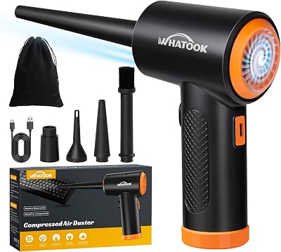 WHATOOK Compressed Air Duster Electric 60000 RPM 3-Speed USB-C