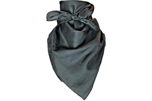 Wyoming Traders Solid Cowboy Wild Rag 100% Silk Scarf Bandana Multiple Colors L 34.5" and XL 42"