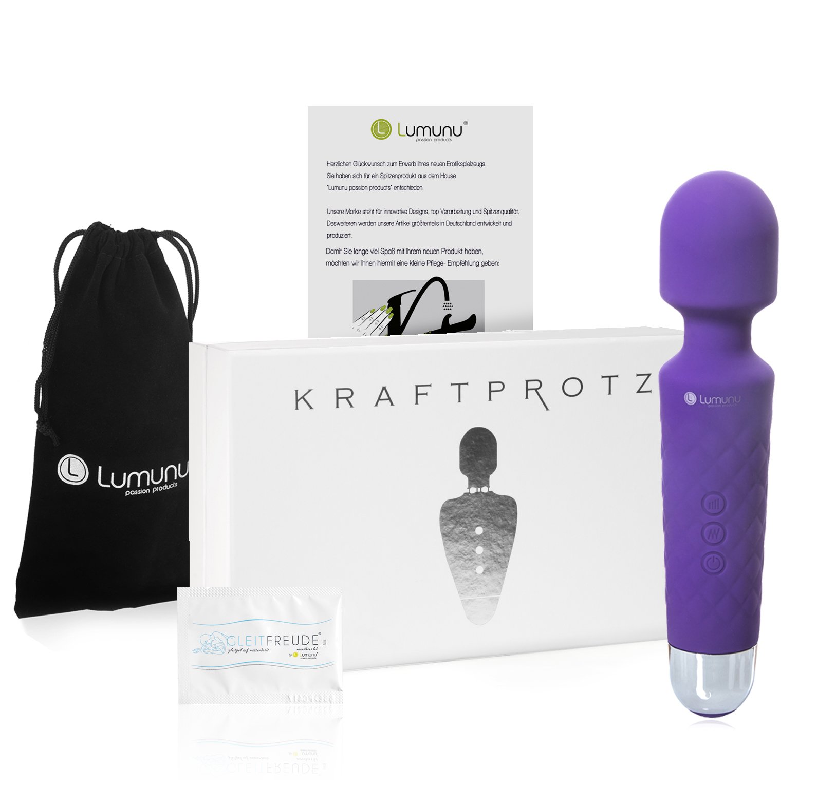 Deluxe Mini Magic Wand Massager Kraftprotz, Silikon Massagegerät mit Akkubetrieb, wasserdicht