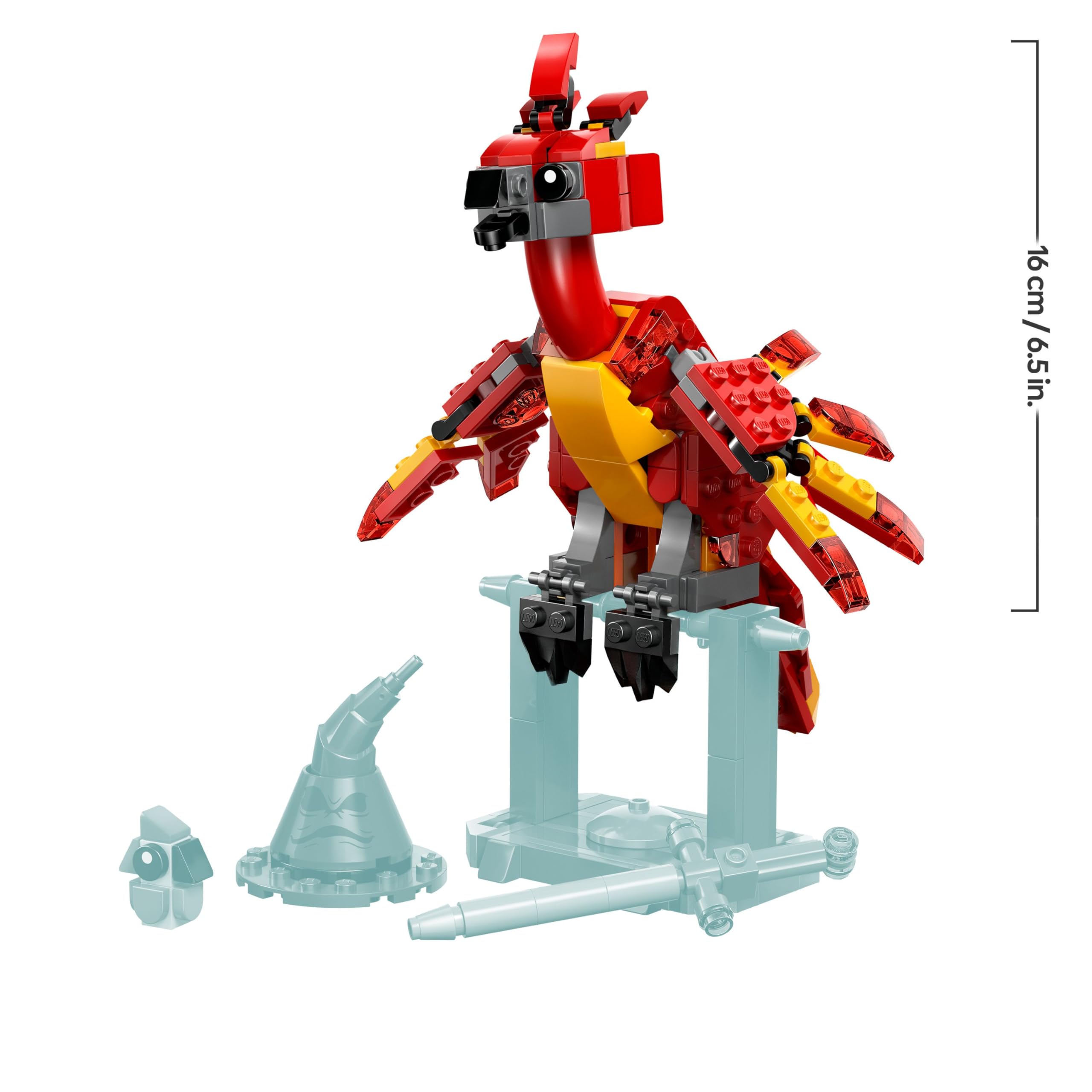 LEGO Harry Potter Fawkes: Dumbledores Phönix-Spielzeug mit Sprechenden Hut, Gryffindor Schwert & Baby Fawkes – Geburtstagsgeschenk für Mädchen und Jungen ab 8 Jahren – 76448 8