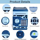 Pup Go Digital Money Box for Kids Cam Blue Password Safe Auto Money Scroll view 8