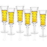Cordial Glasses with Stem, 1.5oz/45ml, Sherry & Tequila Glasses Set of 6