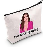 LEVLO Funny Housewives Gifts I'm Disengaging Makeup Bags Housewives Party Gifts Reality TV Lovers Travel Bags (I'm Disengaging)