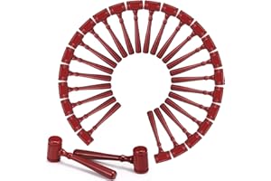 Chivertion 12 Pcs Wooden Judge Gavel Prop Mini Auction Hammers Mallets Cosplay Lawyer Justice Costume Accessories Gifts for Christmas Courtroom Auction Sale Party Favors Home Office Decor