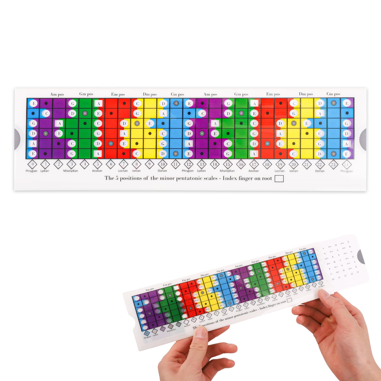 Guitar Scales Sliding Ruler, Magic Guitar Scale Tool Guitar Scales Book Guitar Learning Accessories for Beginner Guitarists Gift