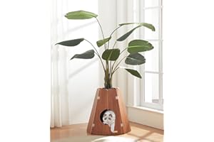 Litter Box Enclosure-Geoorood Hidden Cat Litter Box, Plant Litter Box,Cat Litter Box Enclosure,Litter Box Furniture,Easy to Clean,Cat Furniture Perfect for Large Cats P003