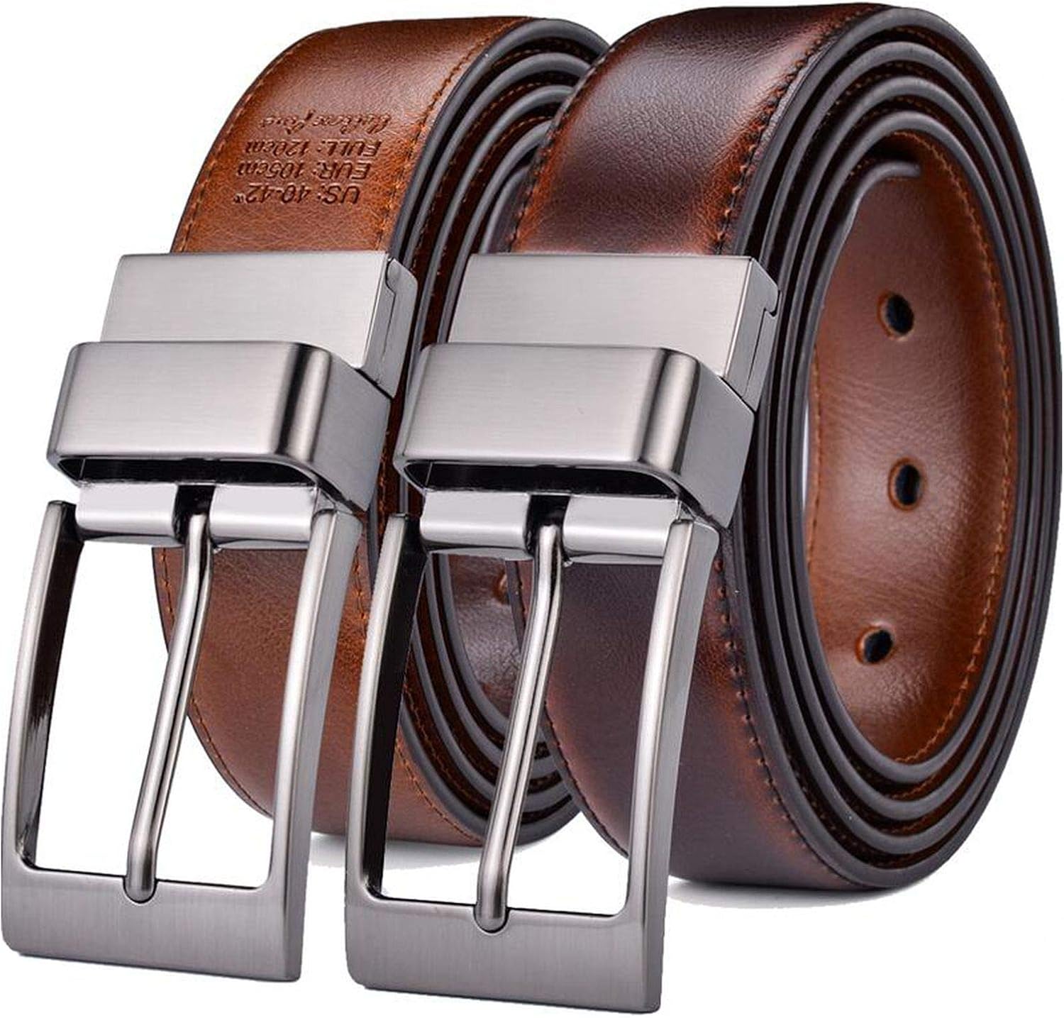 New Fashion Male Reversible Leather Belt Men Business Trouser Belt Genuine Men Leather Belts For Jeans