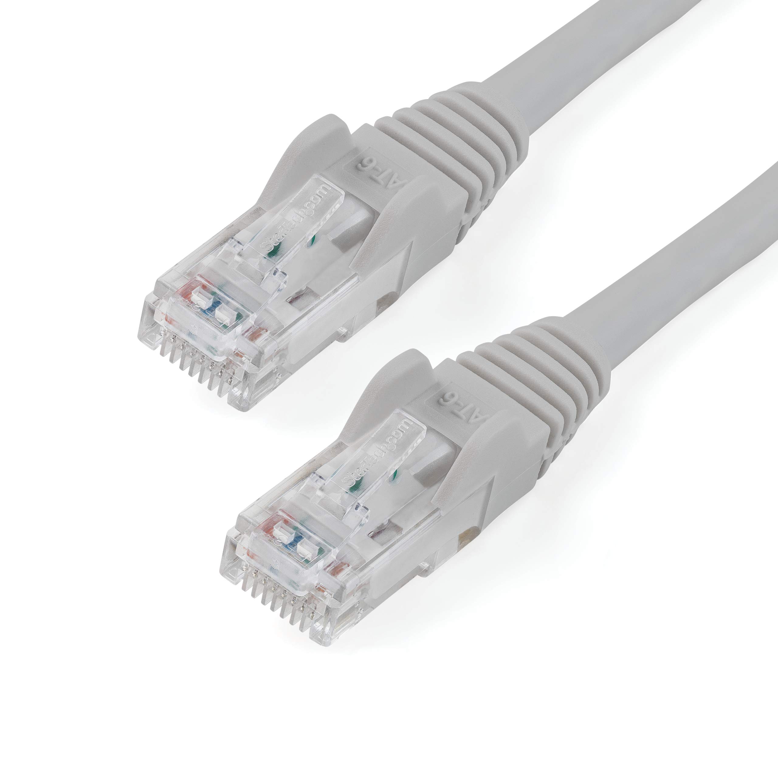 StarTech.com 1.5m CAT6 Ethernet Cable - Grey CAT 6 Gigabit Ethernet Wire -650MHz 100W PoE RJ45 UTP Network/Patch Cord Snagless w/Strain Relief Fluke Tested/Wiring is UL Certified/TIA (N6PATC150CMGR)