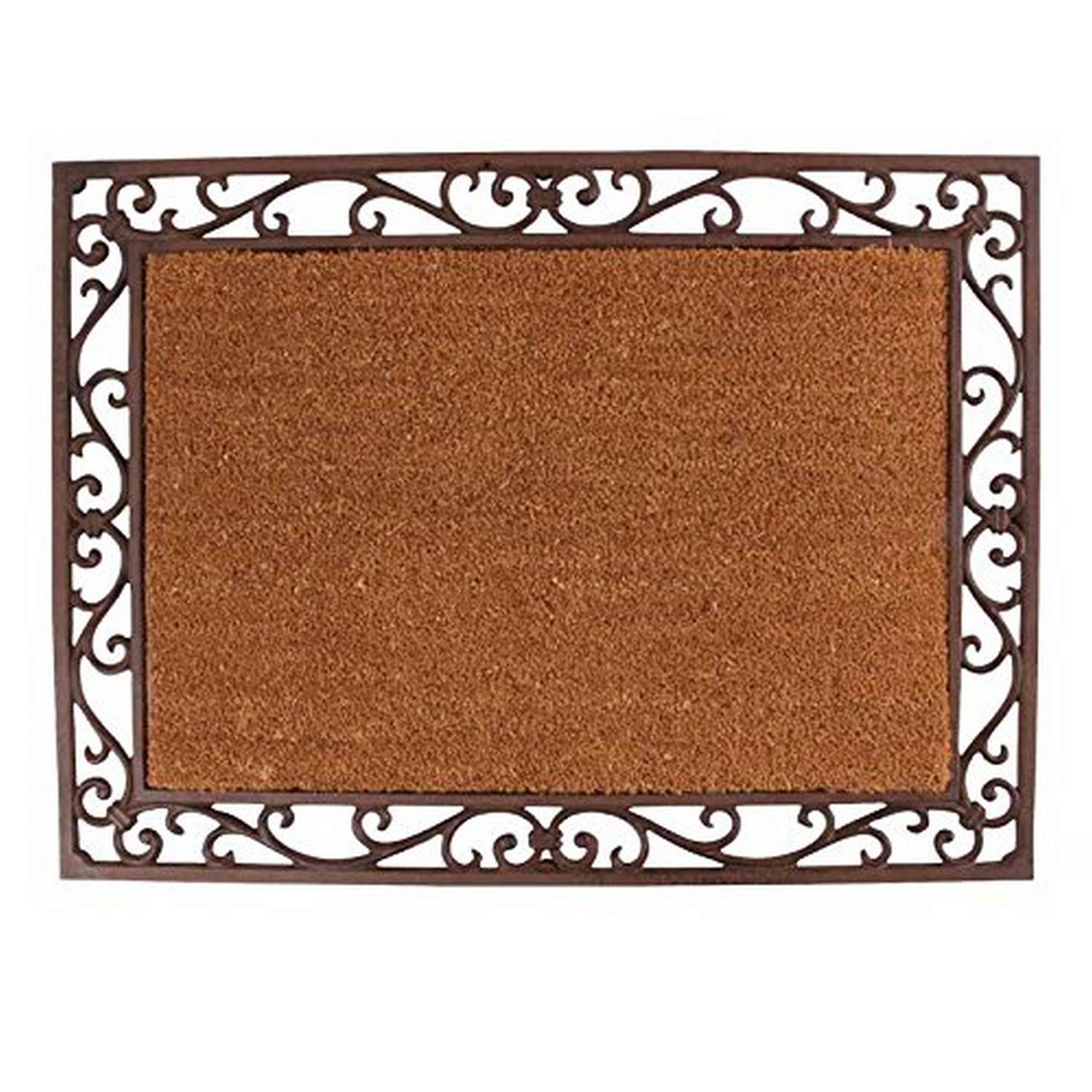 Esschert Design LH48 Fallen Fruits Cast Iron Door Mat with Coir, Brown, 75 x 55 cm