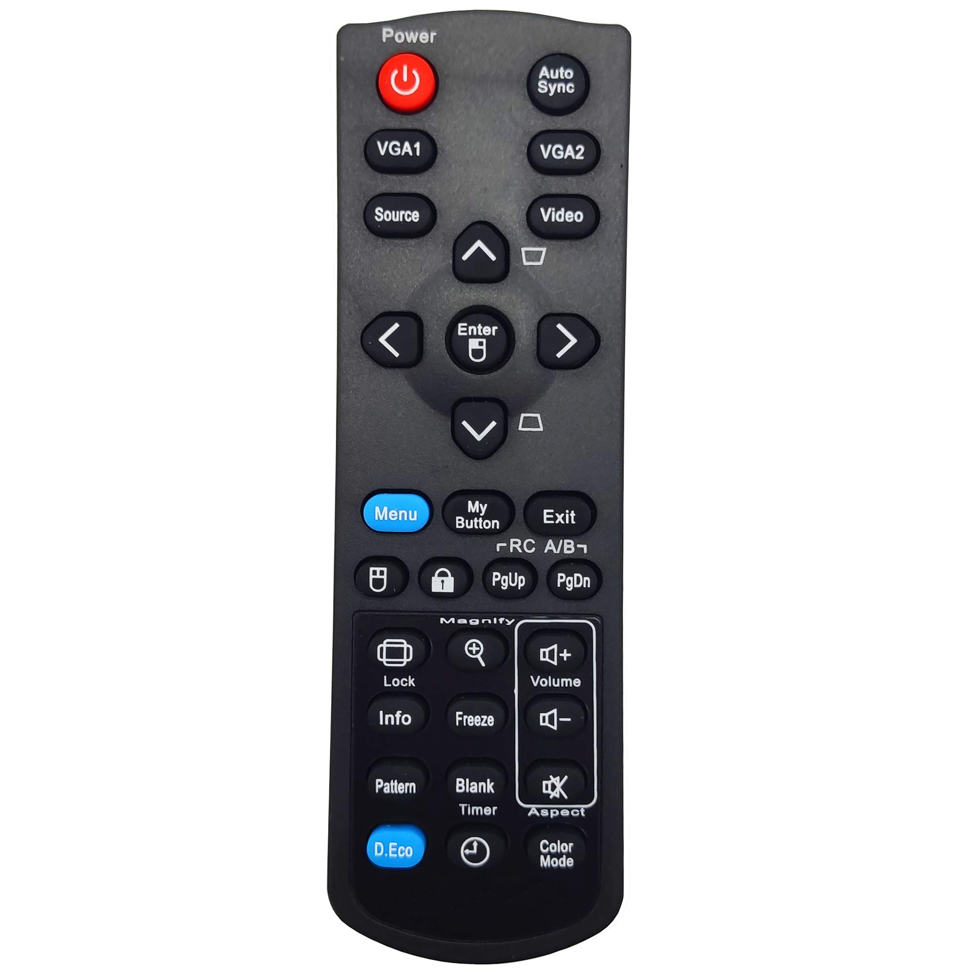Leankle Remote Controller for ViewSonic Projectors PJD5126, PJD5132, PJD5134, PJD5226W, PJD5232L, PJD5234L, PJD5533W, PJD6223, PJD6235, PJD6245, PJD6353, PJD6543W, PJD6653W, PJD7820HD, PJD7822HDL