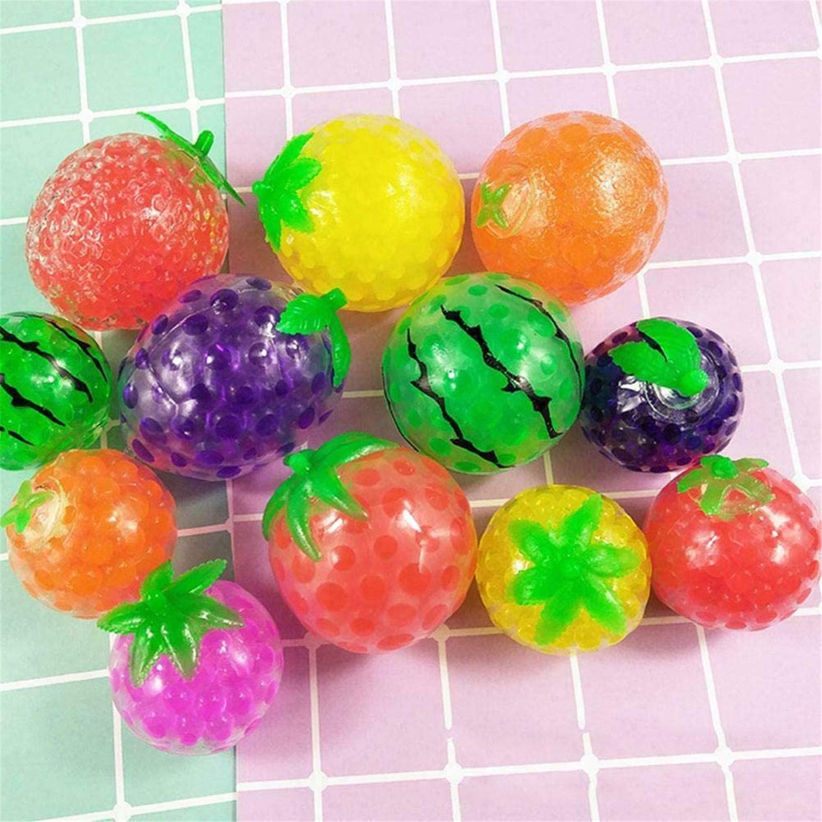 Nihexo 5cm Squeeze Balls Fidget Toy,Sensory Fidget Toys,Autism Squeeze Anxiety Fidget,Stress Relief for Autism, ADHD, OCD and Bad Habits (5Pcs)