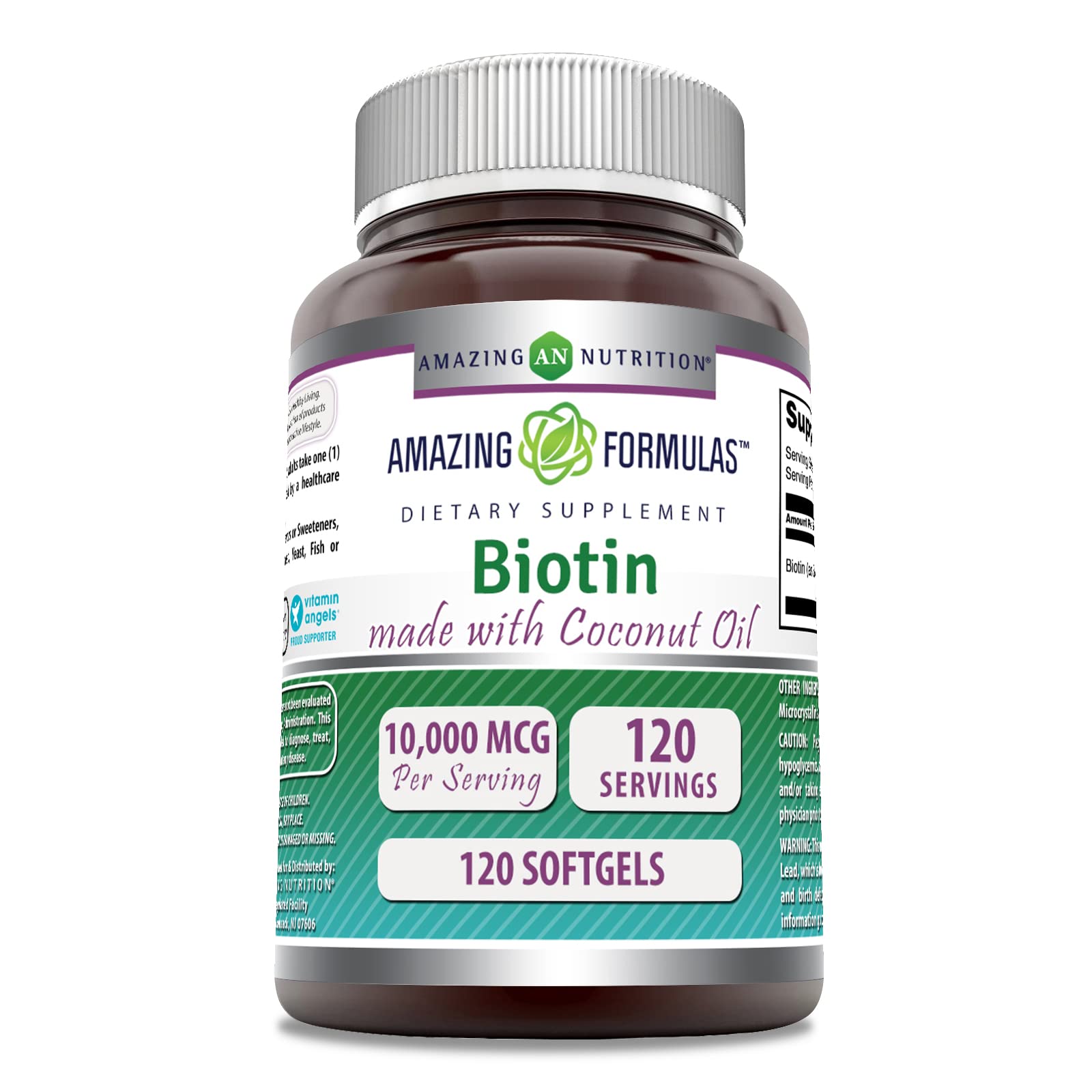 Biotin made with Coconut Oil 10000 mcg