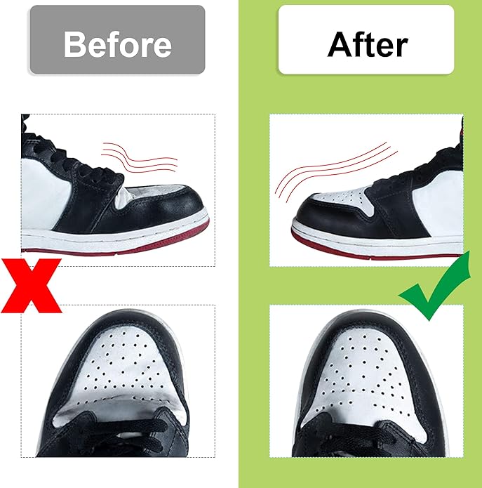 Mudder 2 Paare Sneaker Schuh Schilde Anti Falten Schuhe Schilde Schutz Zehe Box Entfetter Verhindern Sneaker Schuhe Falten Vertiefung Herren 7 12 Damen 5 8 Schwarz Amazon De Schuhe Handtaschen